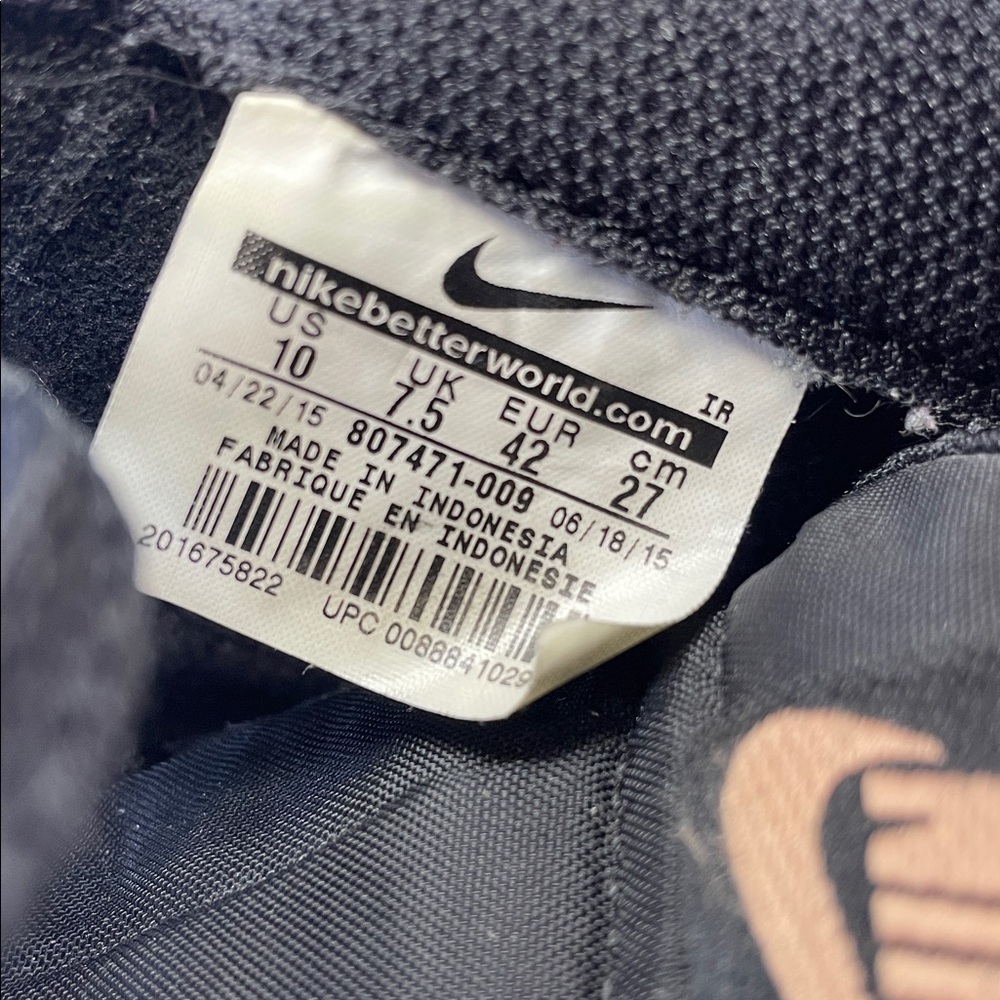 Nike ‘Classic Cortez' Black Leather women’s casual sneakers size 10 - Picture 5 of 16